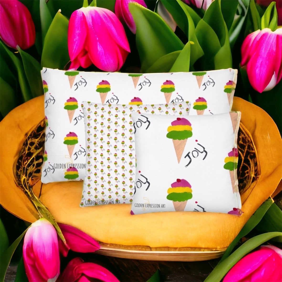 Joy Sunshine Luxury pillows